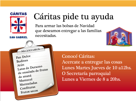 Cáritas pide tu ayuda Cáritas pide tu ayuda
